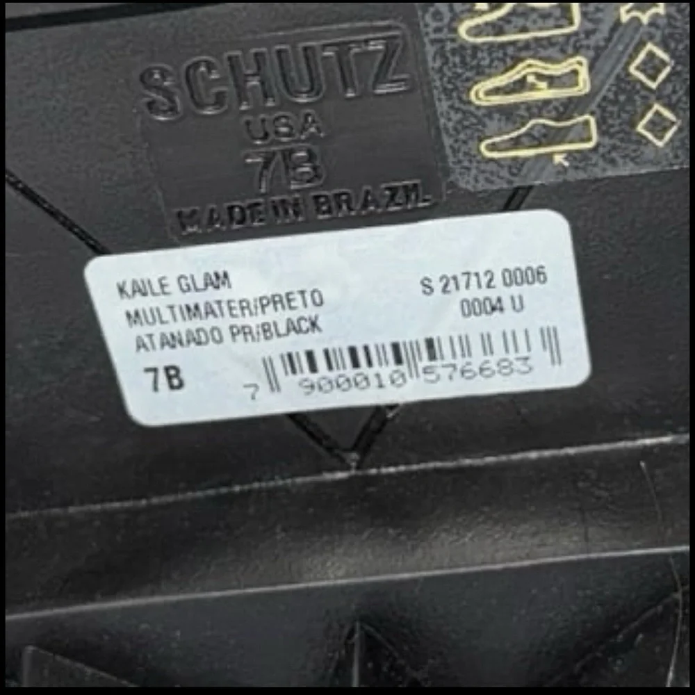NIB Schutz Kaile Black Lug Lace Up/Side Zip Combat Moto Leather Boots SZ 7 - Picture 5 of 12